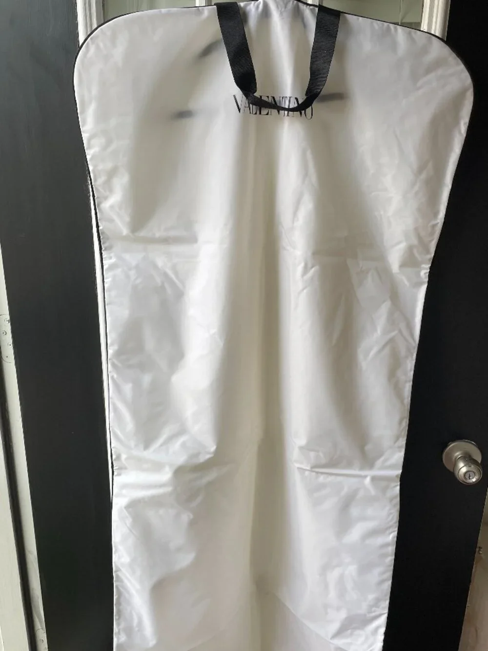 Valentino White Nylon Garment/Travel Bag-Zip Storage